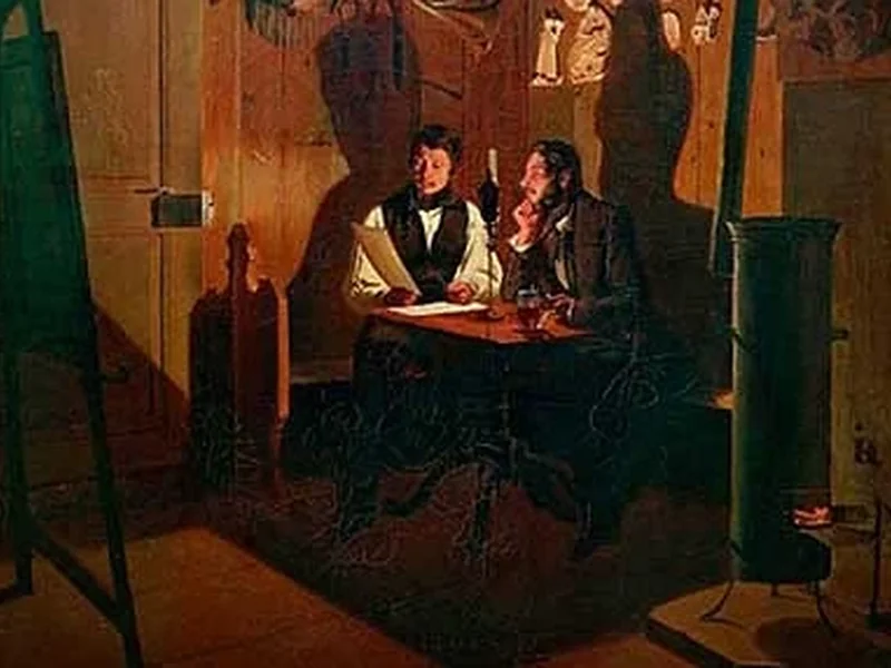 1802-Heinrich von Arx - Autoritratto con l'amico pittore Heinrich von Arx